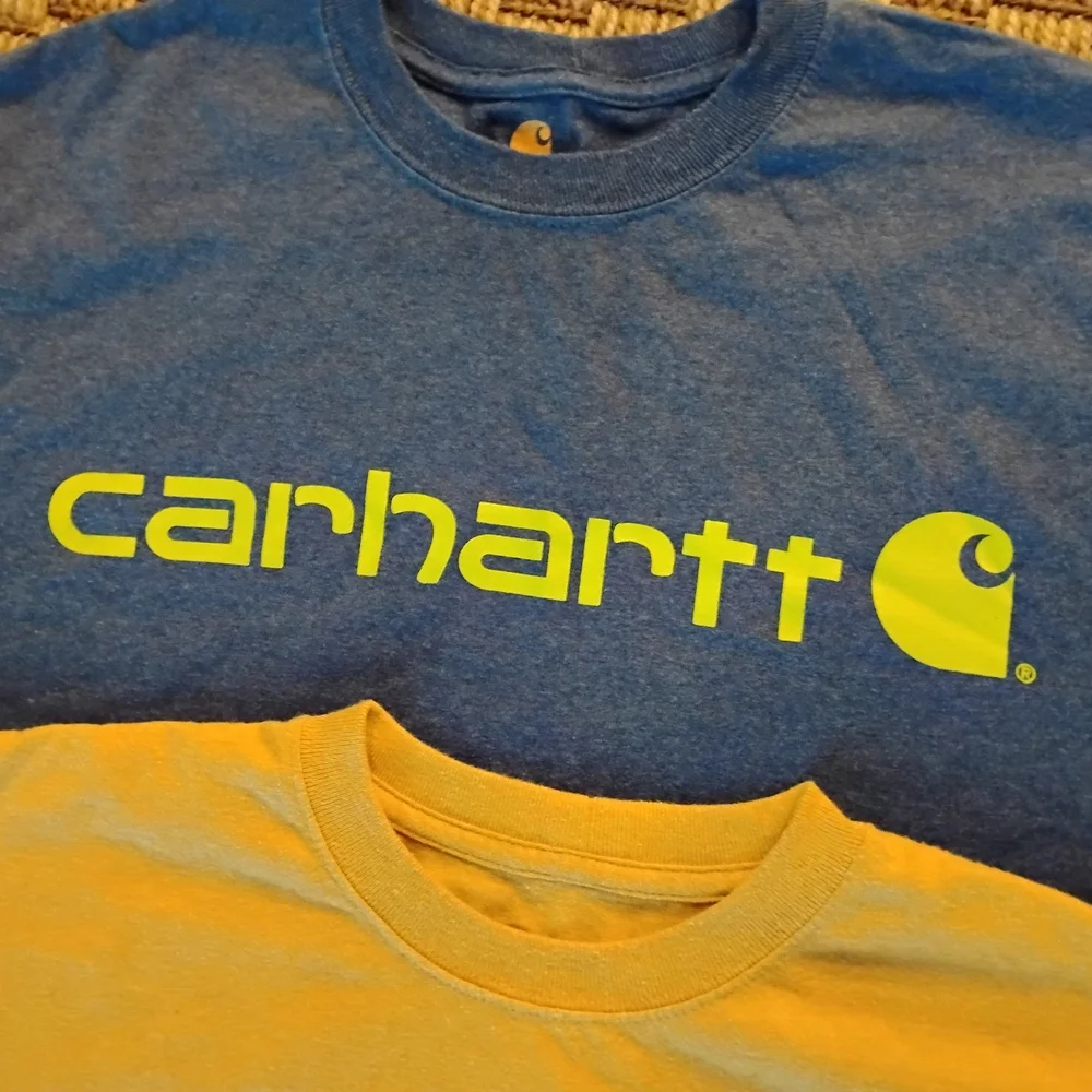 Carhartt Blue and Yellow T-Shirts - Picture 4 of 7